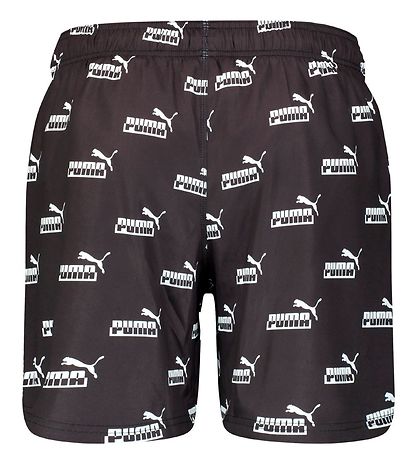 Puma Badeshorts - Sort/Hvid m. Logo