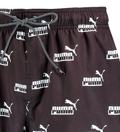 Puma Badeshorts - Sort/Hvid m. Logo