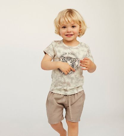 Petit by Sofie Schnoor T-shirt - Julius - Warm Grey m. Tiger