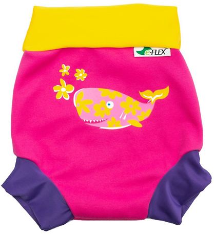 Konfidence Blebadebukser - UV50+ - Swim Nappy - Pink/Yellow Joni