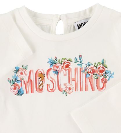 Moschino Bluse - Cloud m. Tekst/Blomster