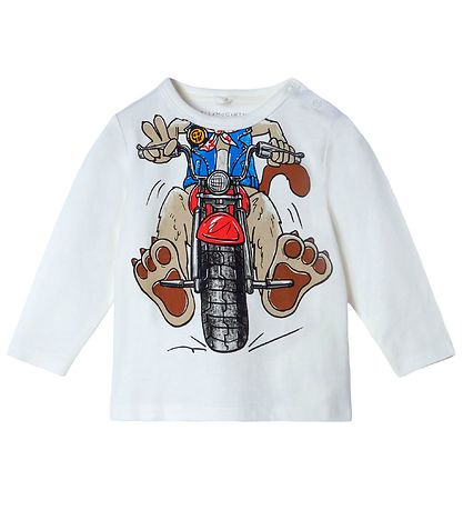 Stella McCartney Kids Bluse - Funny MotorDog - Hvid