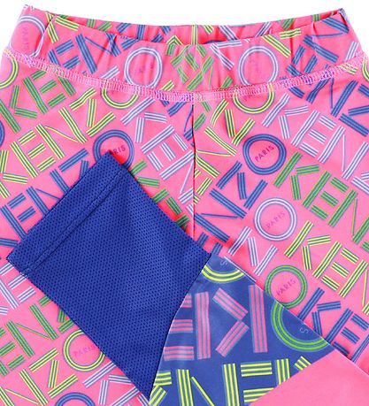 Kenzo Leggings - Exclusive Edition - Neon Pink/Bl m. Logo