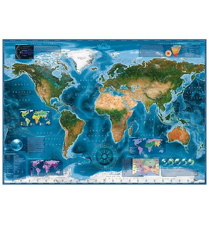 Heye Puzzle Puslespil - Satellite Map - 2000 Brikker