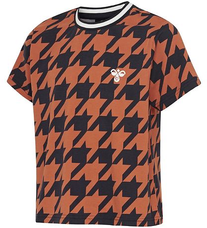 Hummel T-shirt - HMLChick - Navy/Orange m. Tern