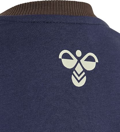 Hummel Sweatshirt - HMLJeppe - Navy m. Print