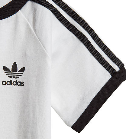 adidas Originals T-shirt - 3 Stripes - Hvid m. Logo