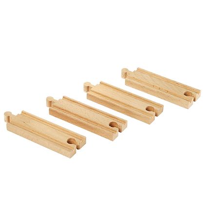 BRIO Lige Skinner - 4 dele - Kort - Træ 33334