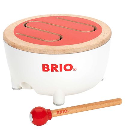 BRIO Toddler Tromme - Rd/Hvid 30181