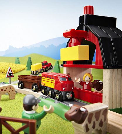 BRIO World Bondegård På Landet Sæt - 20 dele - Træ 33719