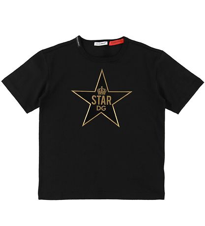 Dolce & Gabbana T-shirt - Sort m. Guld/Stjerne