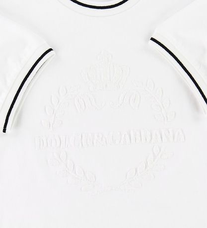 Dolce & Gabbana T-shirt - Hvid m. Broderi