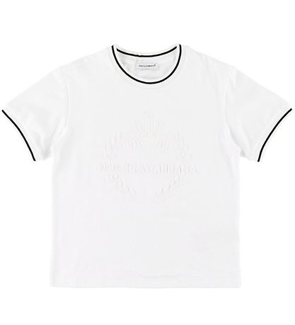 Dolce & Gabbana T-shirt - Hvid m. Broderi