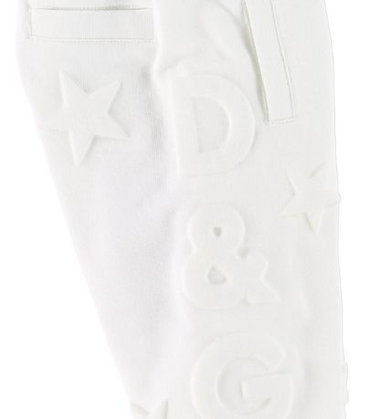 Dolce & Gabbana Sweatpants - Hvid m. Stjerner