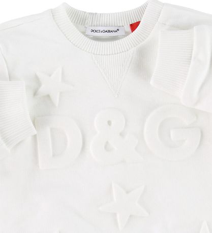 Dolce & Gabbana Sweatshirt - Hvid m. Stjerner