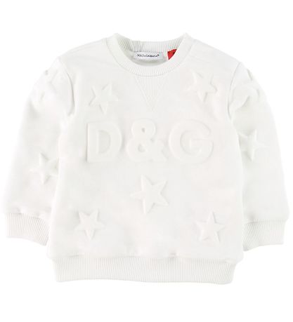 Dolce & Gabbana Sweatshirt - Hvid m. Stjerner