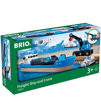 BRIO World Fragtskib og Kran - Bl 33534