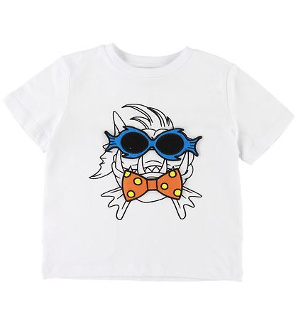 Stella McCartney Kids T-shirt - Hvid m. Fisk/Patches