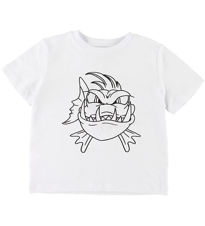 Stella McCartney Kids T-shirt - Hvid m. Fisk/Patches