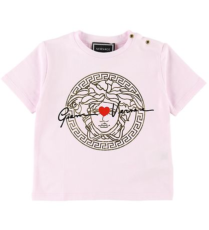 Versace T-shirt - Rosa m. Medusa