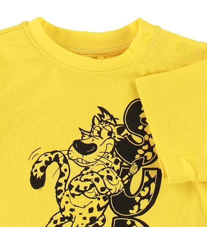 Stella McCartney Kids T-shirt - Gul m. Leopard