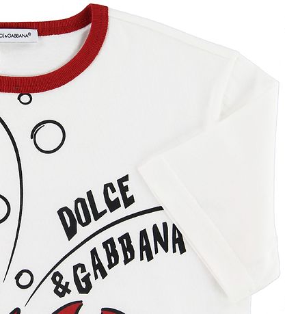 Dolce & Gabbana T-shirt - Summer Smile - Hvid m. Hummer