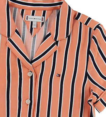 Tommy Hilfiger Skjorte - Resort Stripe - Orange