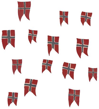 That's Mine Wallstickers - 14 stk - Norsk Flag