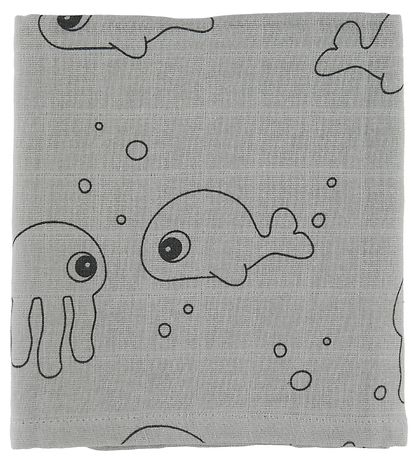 Done By Deer Stofble - 70x70 - 2 stk - Sea Friends - Gr