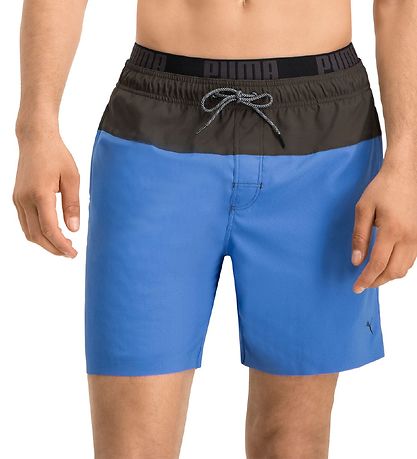 Puma Badeshorts - Bl/Mrkegr