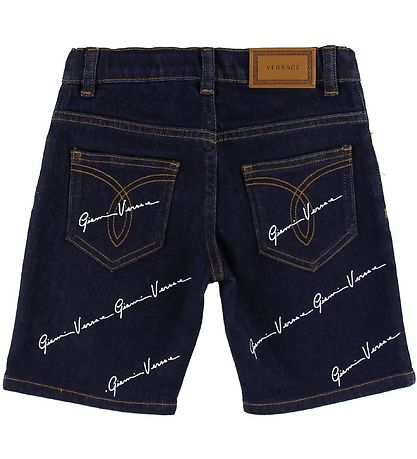 Versace Shorts - Denim - Navy m. Allover Logo