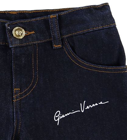 Versace Shorts - Denim - Navy m. Allover Logo