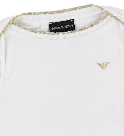 Emporio Armani St - T-shirt/Shorts - Hvid m. Guldglimmer