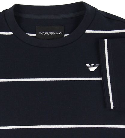 Emporio Armani T-shirt - Navy m. Striber