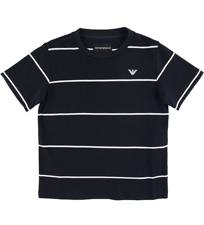 Emporio Armani T-shirt - Navy m. Striber