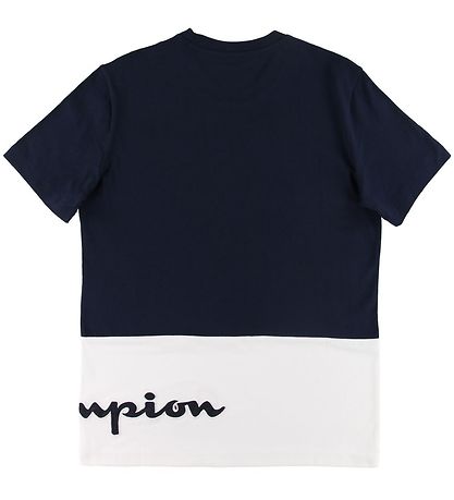 Champion Fashion T-shirt - Navy/Hvid m. Logo