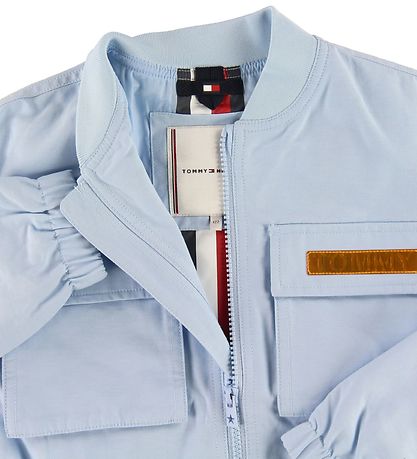 Tommy Hilfiger Sommerjakke - Utility Bomber - Lyseblå