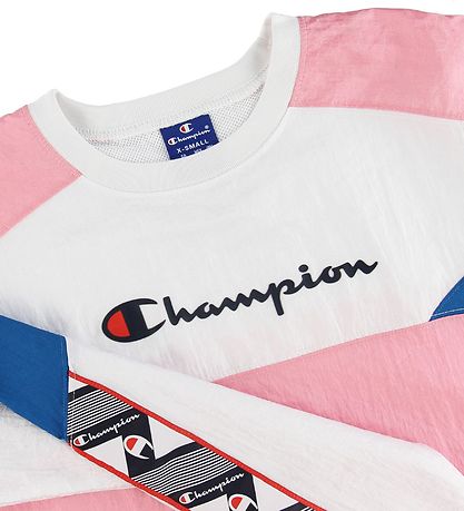 Champion Fashion Sweatshirt - Pink/Hvid/Bl