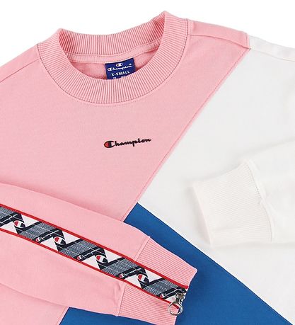 Champion Fashion Sweatshirt - Rosa/Hvid/Bl