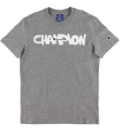 Champion Fashion T-shirt - Grmeleret m. Logo