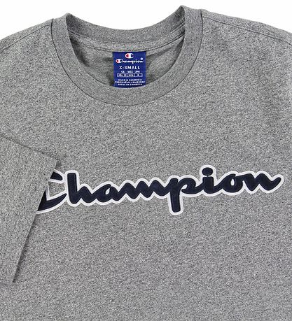 Champion Fashion T-shirt - Grmeleret m. Logo