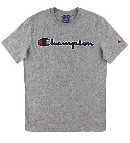 Champion Fashion T-shirt - Grmeleret m. Logo