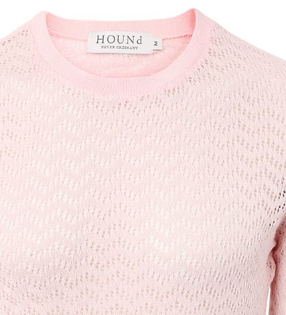 Hound Bluse - Cropped - Strik - Soft Peach m. Hulmnster