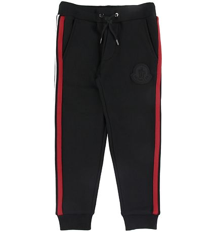 Moncler Sweatpants - Sort m. Rd Stribe