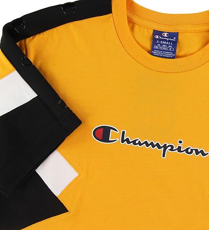 Champion Fashion T-shirt - Gul m. Sort/Hvid