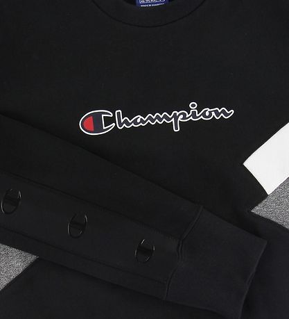 Champion Fashion Sweatshirt - Sort m. Hvid/Gr