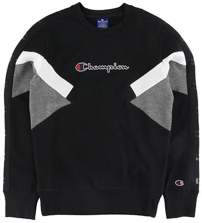 Champion Fashion Sweatshirt - Sort m. Hvid/Gr