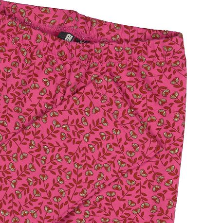 Danef Leggings - DaneAndrea - Pink m. Blomster