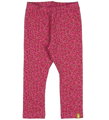 Danef Leggings - DaneAndrea - Pink m. Blomster