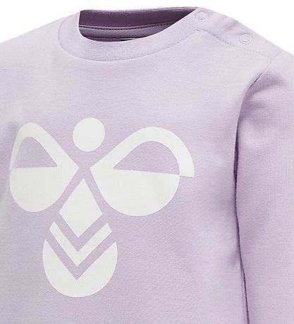 Hummel Sweatshirt - HMLLemon - Lilla m. Logo